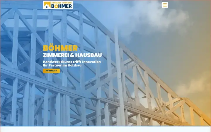 Website Zimmerei Böhmer