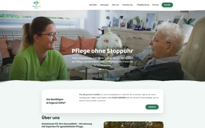 Website Pflegeprofis Salomon