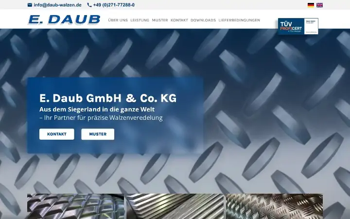 Website Walzen Daub